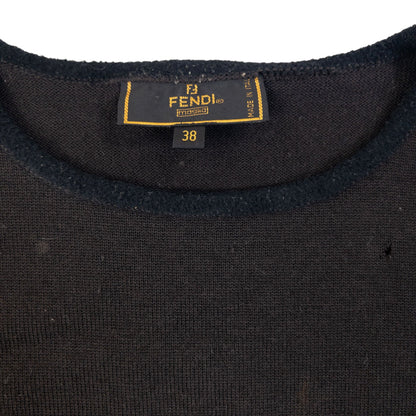 Vintage 90s Fendi Wool Jumper Womens Size L | Large, Black