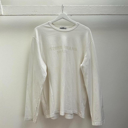 2013 Stone Island Glow in The Dark Long Sleeve T-shirt (XXL) | XXL, White