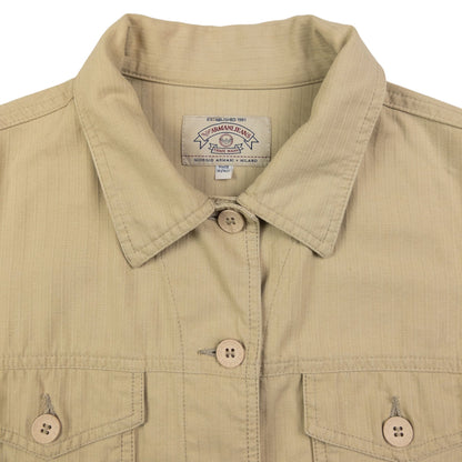 Vintage Armani Jeans Cropped Button Up Jacket Womens Size S