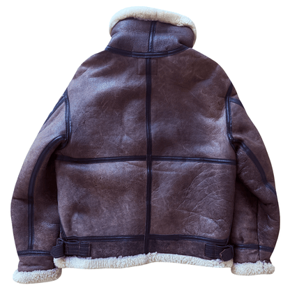 Avirex B-3 Sheepskin Aviator Flight Jacket - M | Medium, Brown