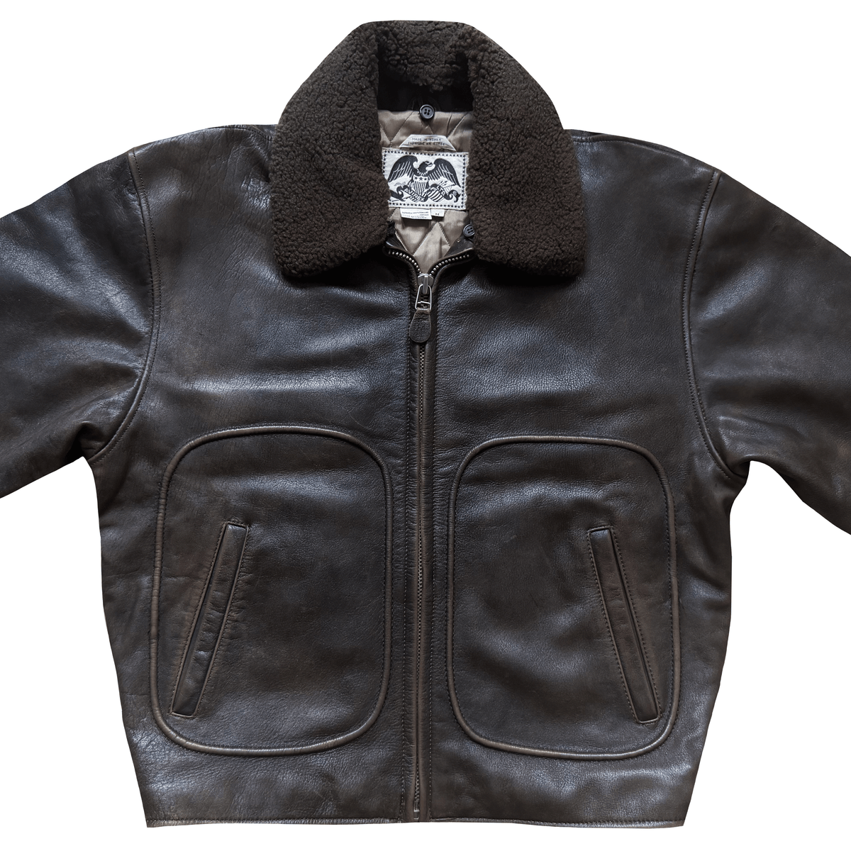Avirex 1980's G-1 Heavyweight Leather Flight Jacket - M / L | Medium, Brown