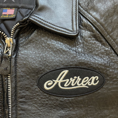 Avirex 'Vida' Leather Flight Jacket - L