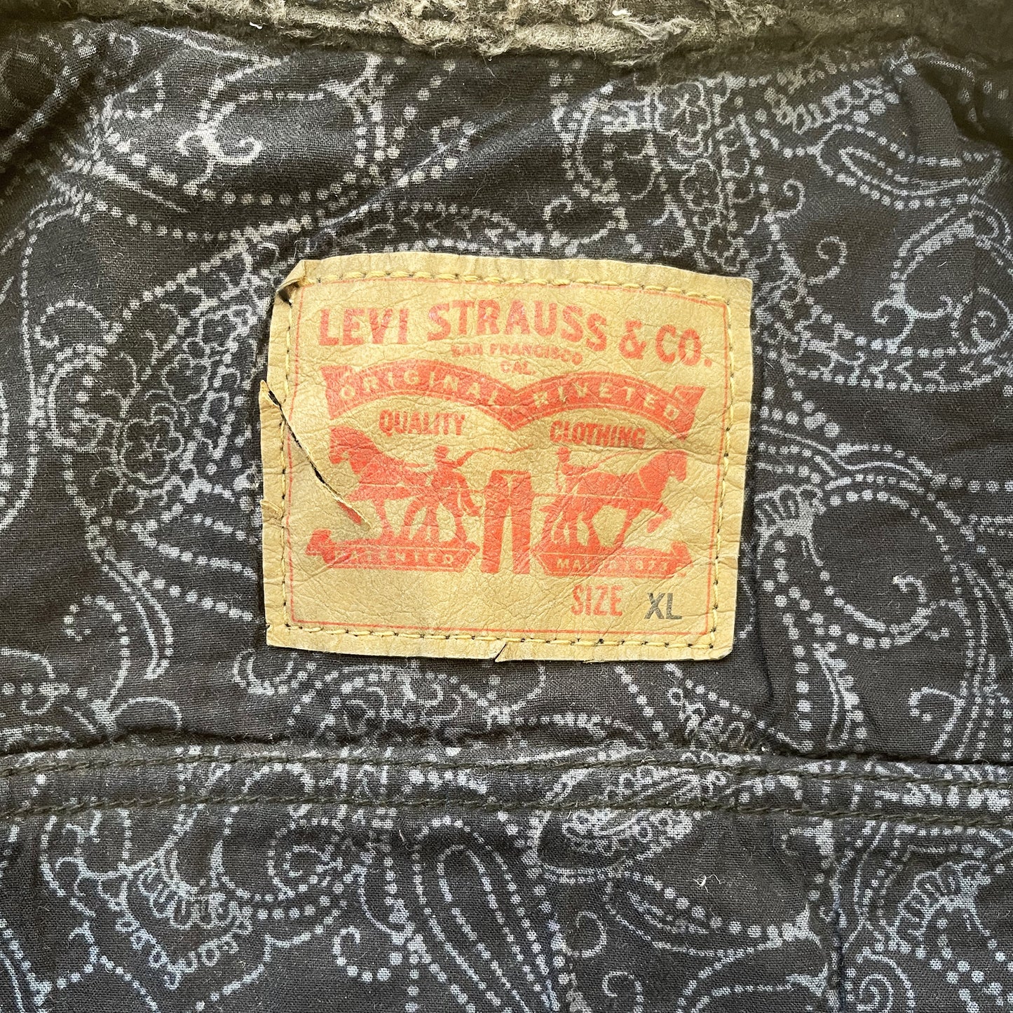 Boro Sashiko Distressed Denim Trucker Jacket - L