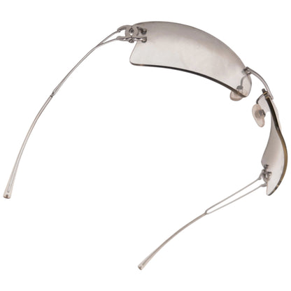 Vintage 2000s Chanel Rimless Sunglasses | O/S, Grey
