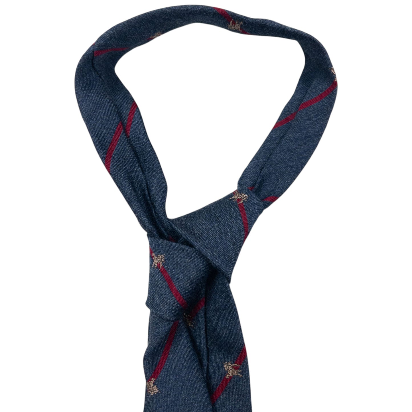 Vintage 90s Burberry Striped Monogram Silk Tie