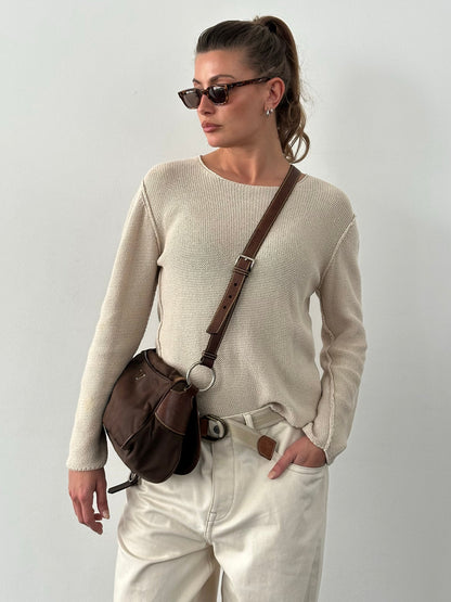 Armani Jeans 1990s Pure Cotton Knit Jumper - M