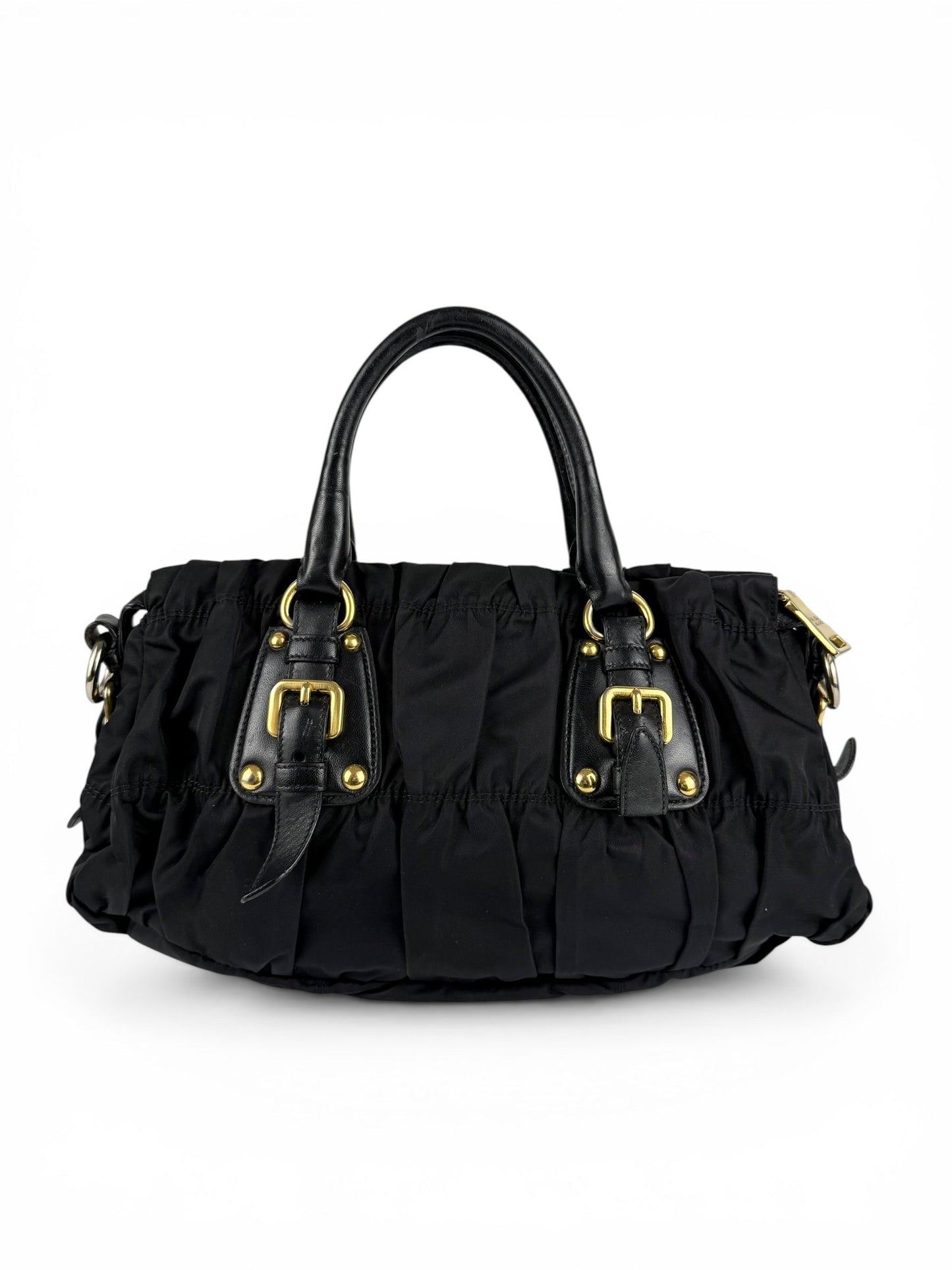 2010s Prada Nylon Tessuto Gaufre Black Handbag | O/S, Black