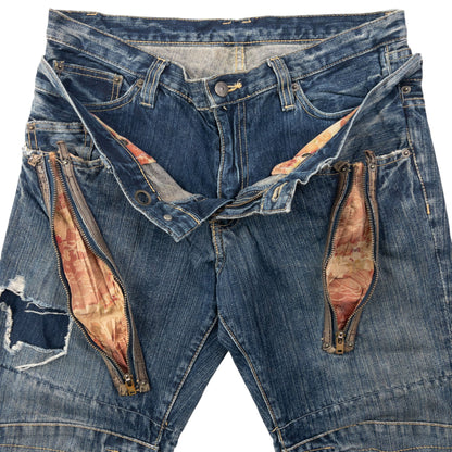 Vintage 2000s PPFM Layered Denim Jeans Size W32 | W32, Multicoloured