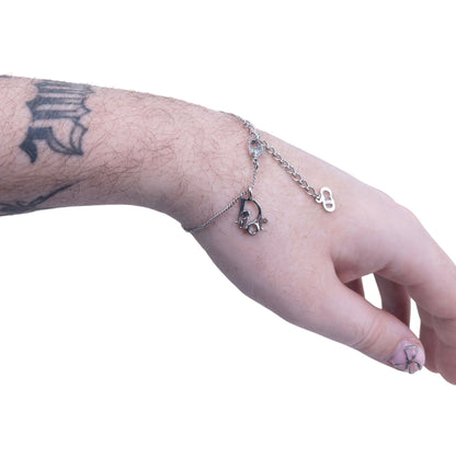 Vintage 2000s Dior Silver Logo Bracelet | O/S, Grey