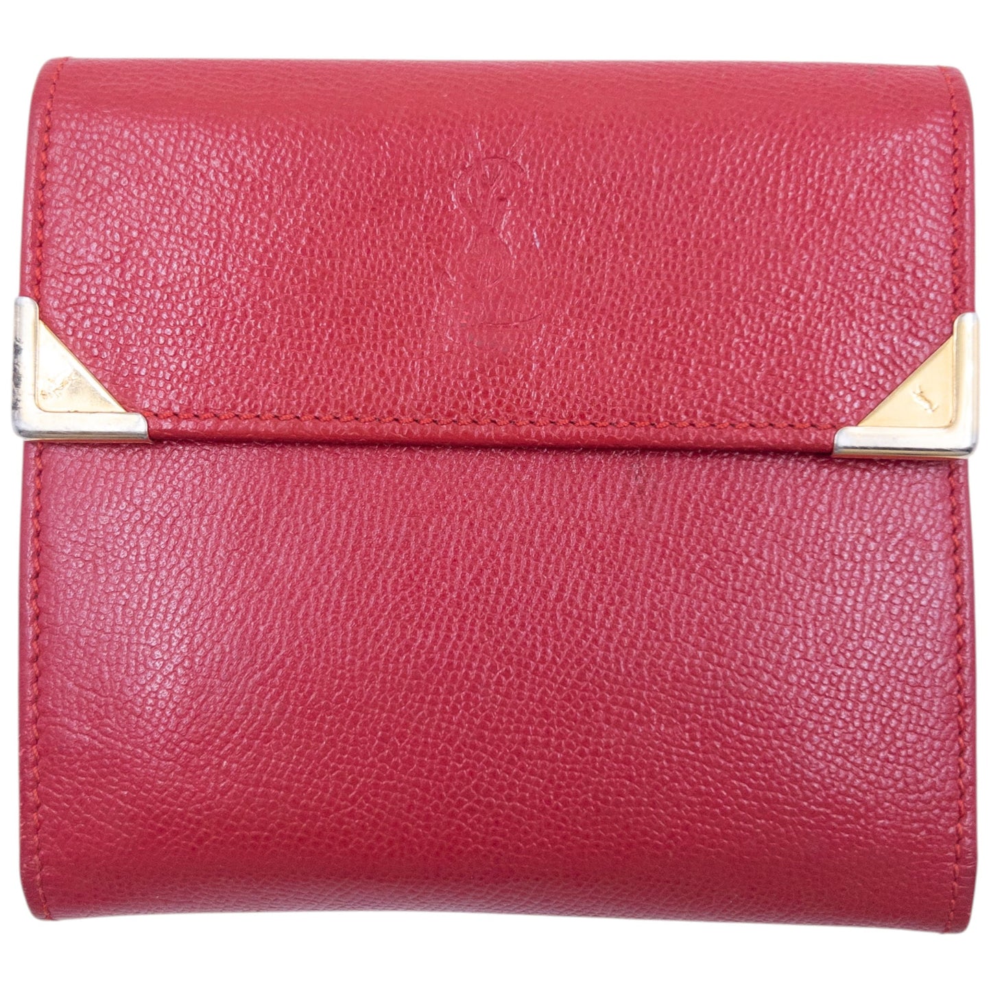 Vintage 90s YSL Yves Saint Laurent Leather Wallet | O/S, Red