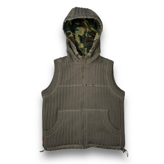 Schott NYC Reversible Hooded Gilet (S) | Default Title, Multicoloured