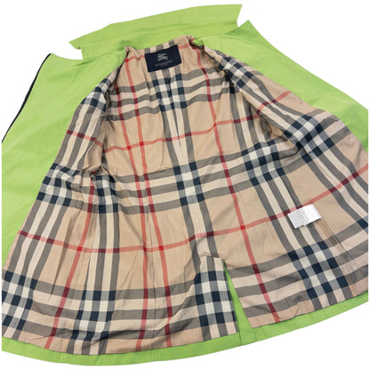 Vintage 2000s Burberry Nova Check Lined Belt Waist Jacket Womens Size M | Medium, Green