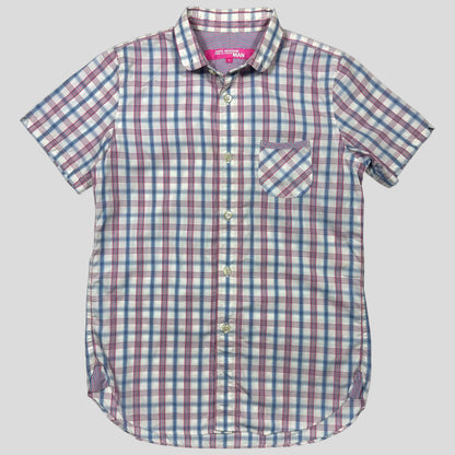Junya Watanabe Womens 2012 Checkered Plaid Short Sleeve Shirt - S | Default Title, Multicoloured