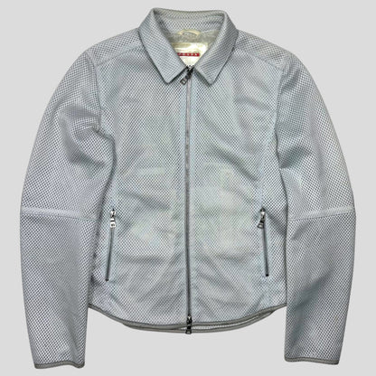 Prada Sport SS00 Technical Mesh + Leather Moto Jacket - IT44