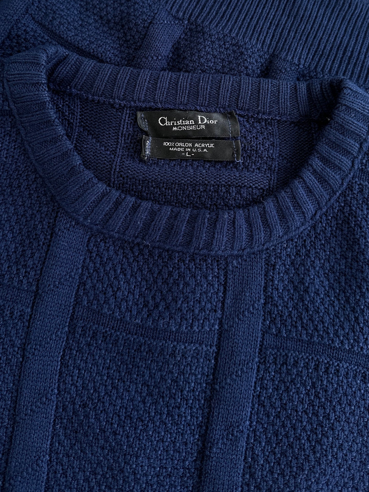 Christian Dior Monsieur 1980s Knitted Jumper - L