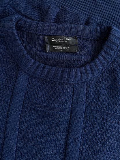 Christian Dior Monsieur 1980s Knitted Jumper - L