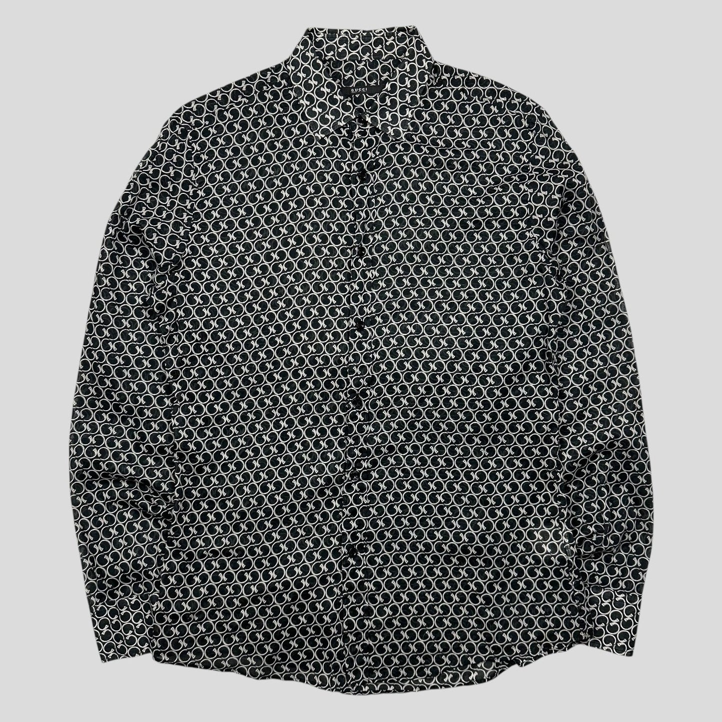 Gucci 2007 GG Horsebit Monogram Logo Shirt - S/M