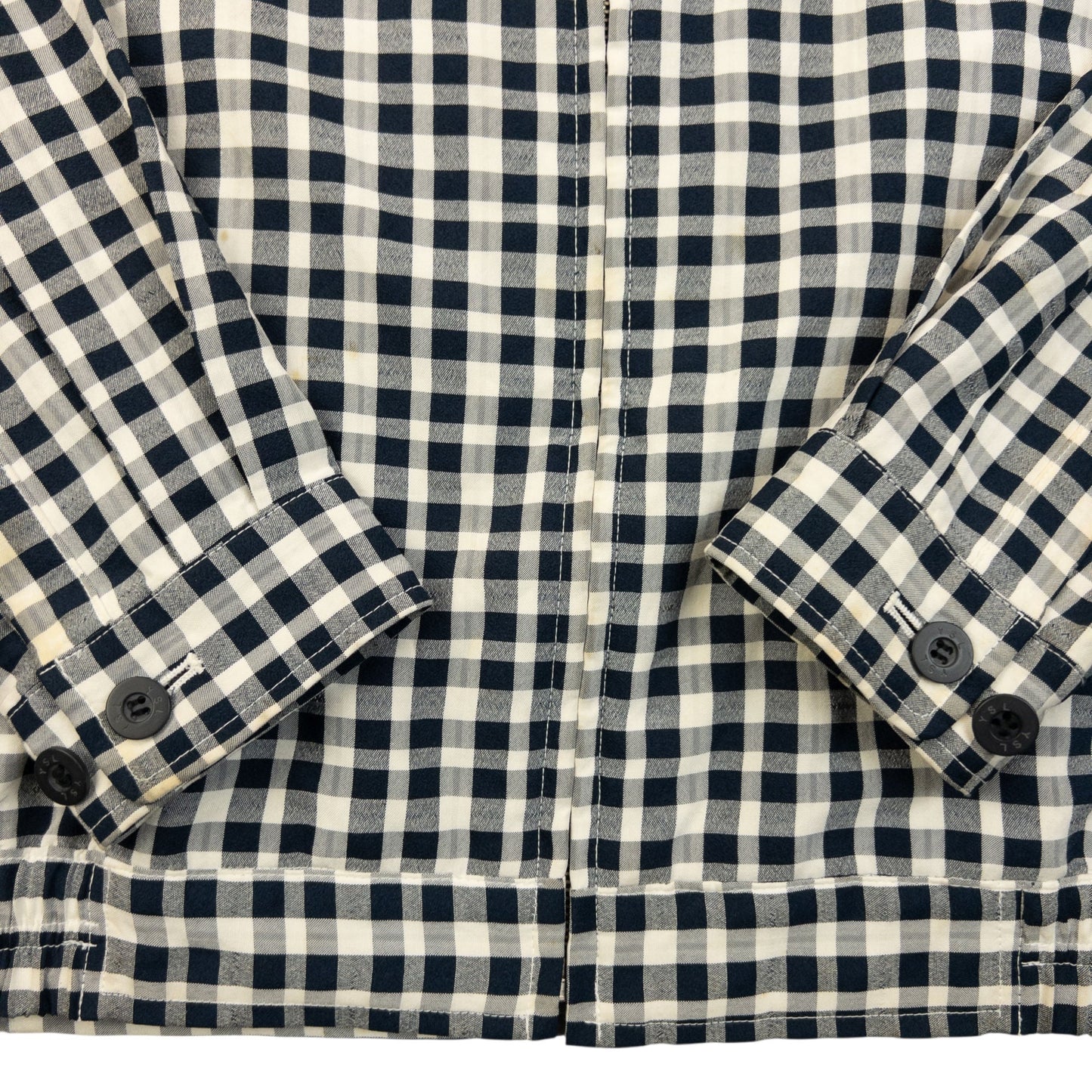 Vintage 90s YSL Yves Saint Laurent Checkered Harrington Jacket Size M | Medium, Multicoloured