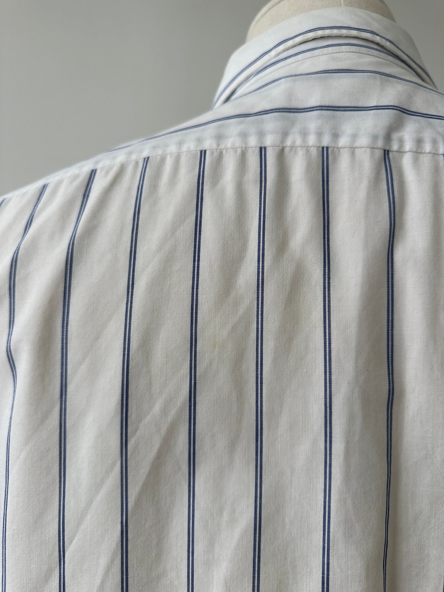 Christian Dior 1990s Cotton Short Sleeve Striped Shirt - L