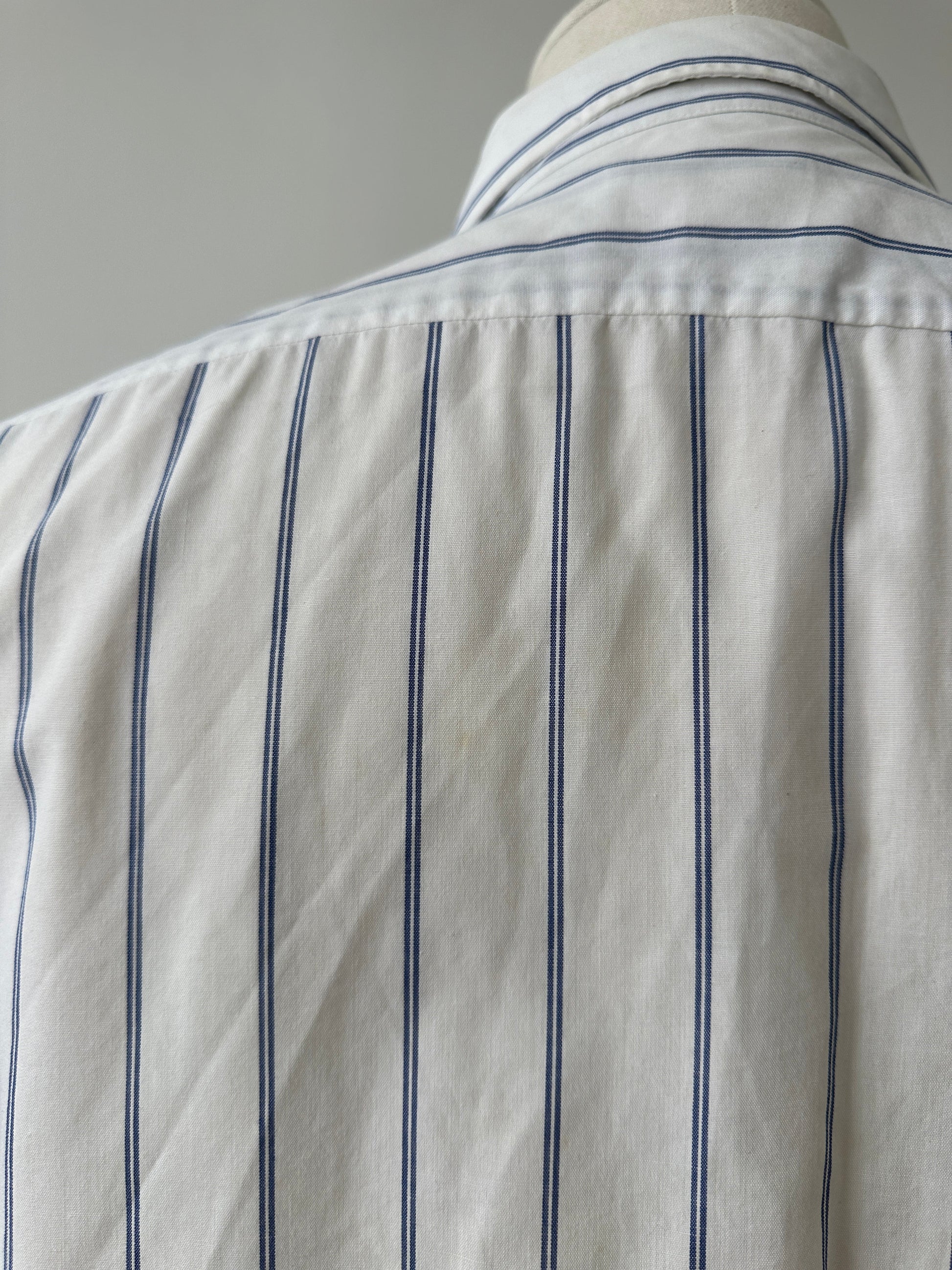 Christian Dior 1990s Cotton Short Sleeve Striped Shirt - L