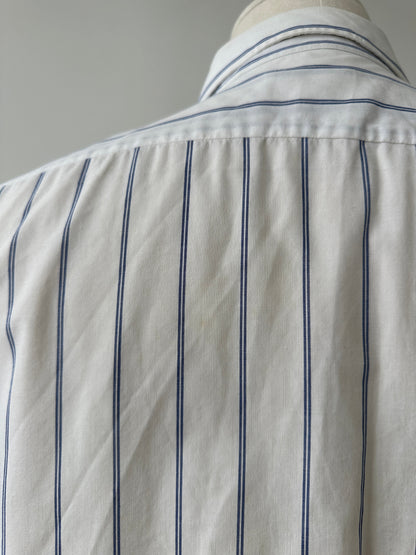 Christian Dior 1990s Cotton Short Sleeve Striped Shirt - L
