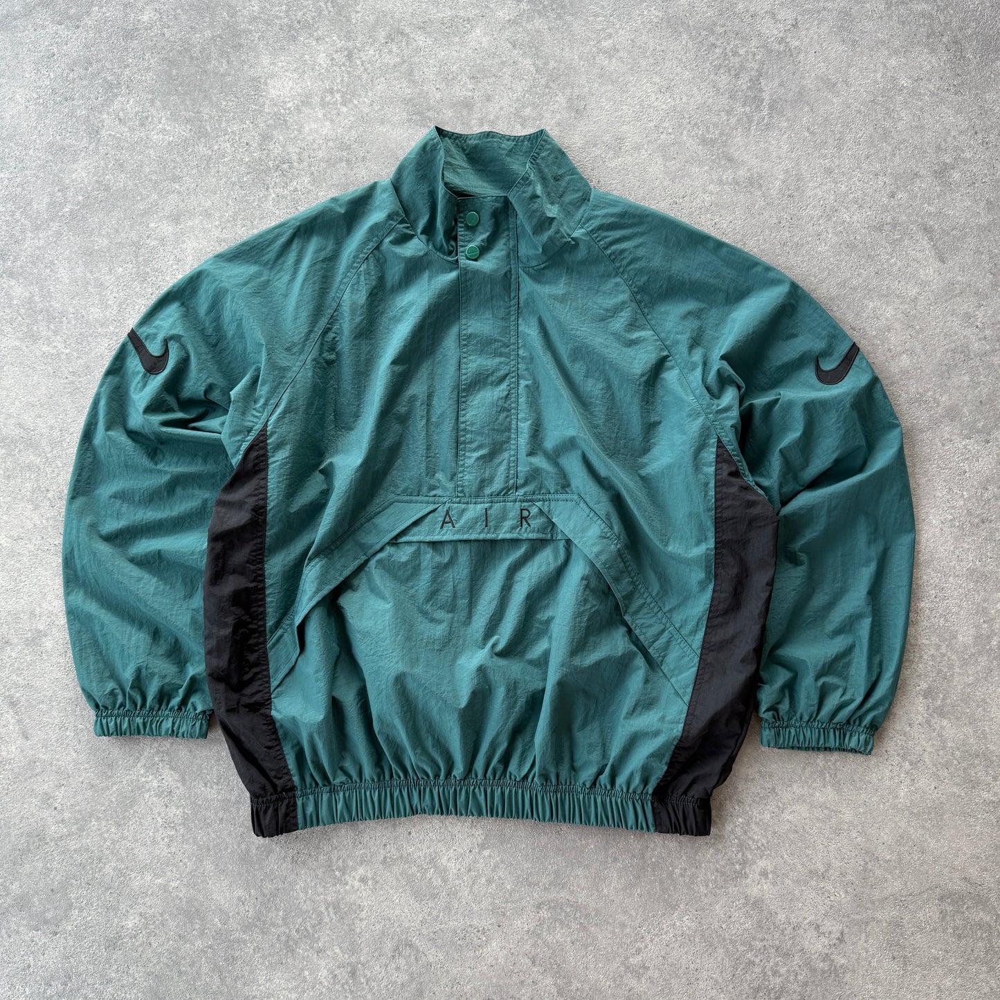 Nike Air RARE 1990s 1/4 zip lightweight spellout shell jacket (L)