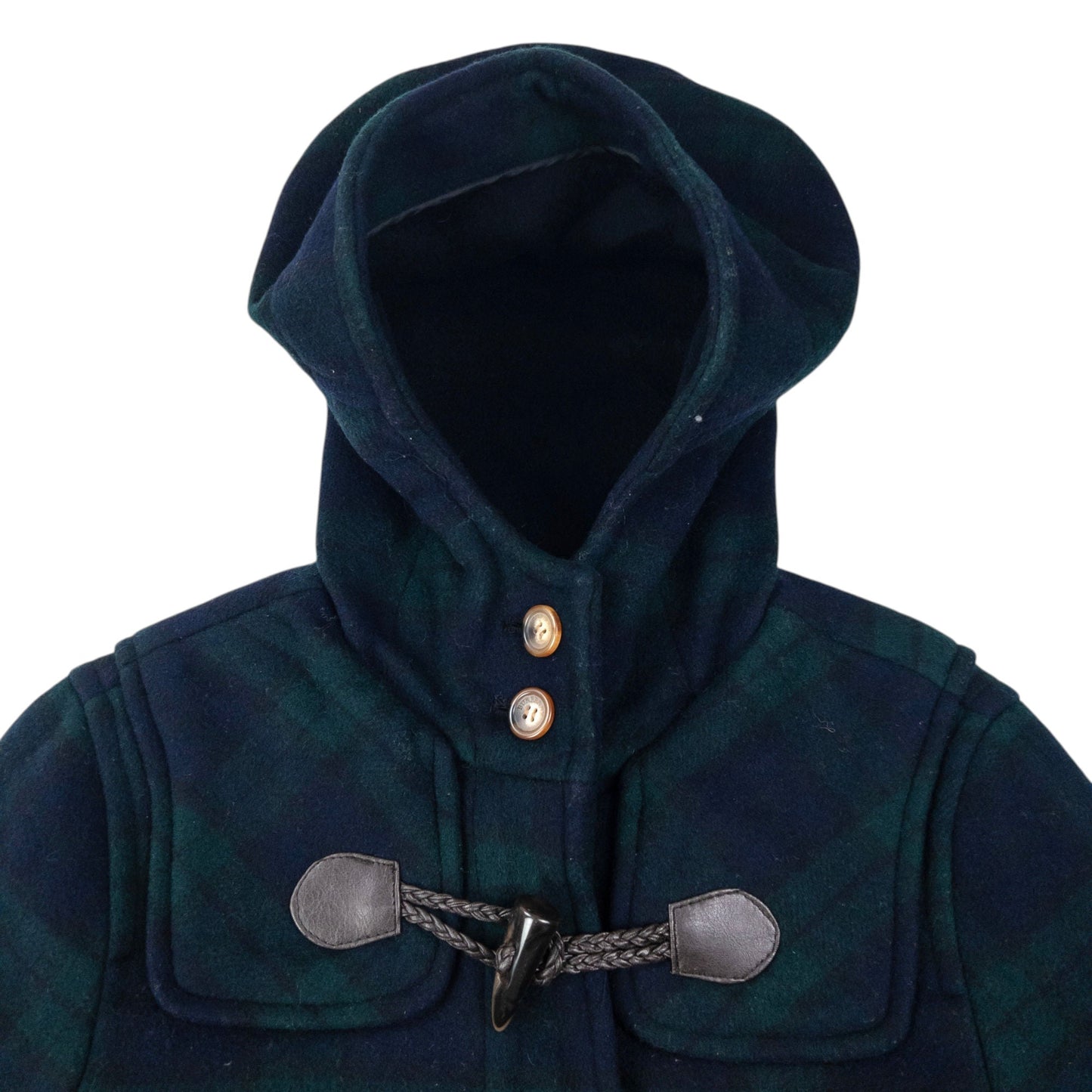 Vintage 2000s Burberry Nova Check Wool Duffle Jacket Womens Size M