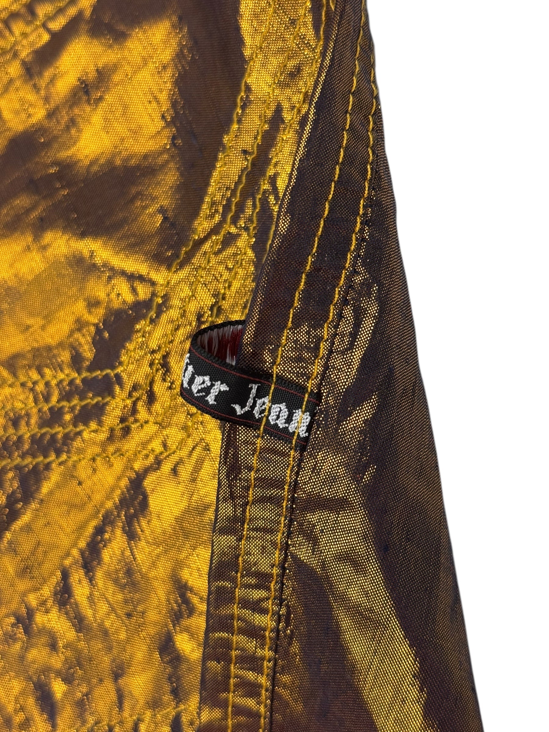 Jean Paul Gaultier c.F/W 1998 gold lamé trousers | 12, Gold