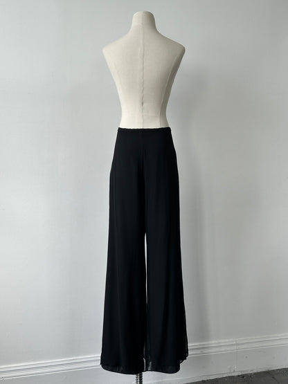 Vintage 1990s Pure Silk Wide Leg Trousers - W30-32