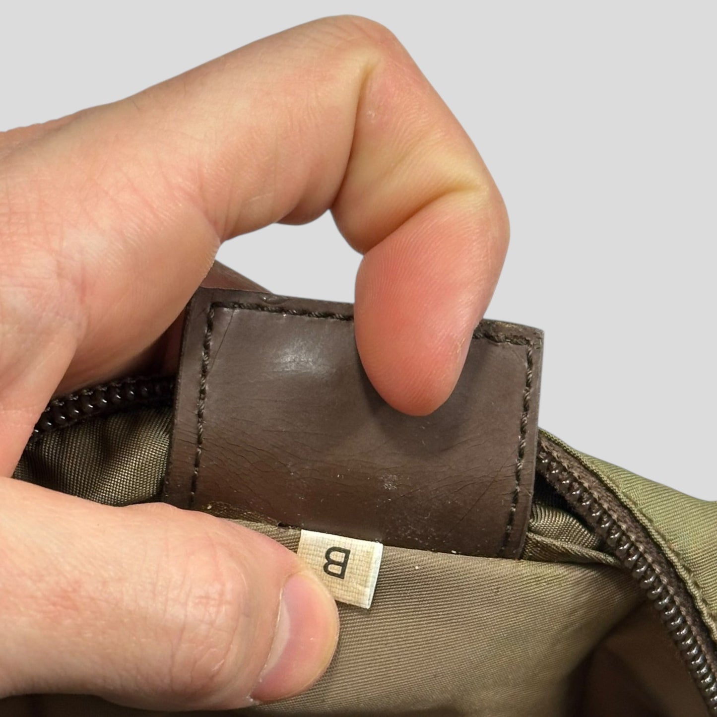 Prada Milano Tan Brown Nylon Crossbody Bag