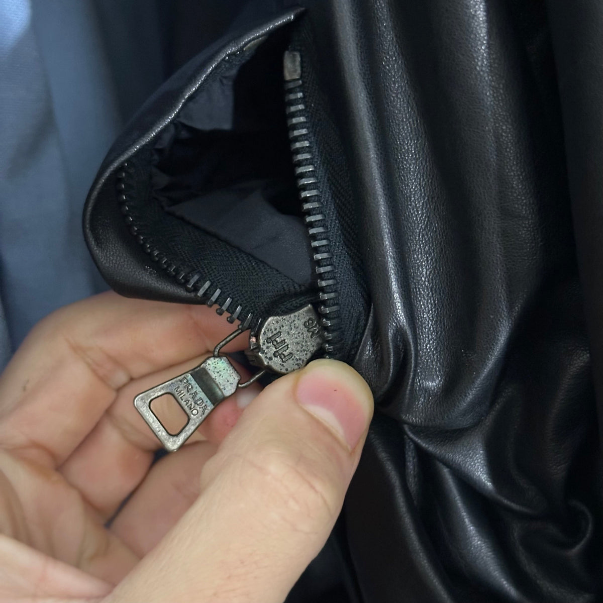 Prada Sport 2007 Glove Leather + Nylon Reversible Work Jacket - IT54 (L) | Black