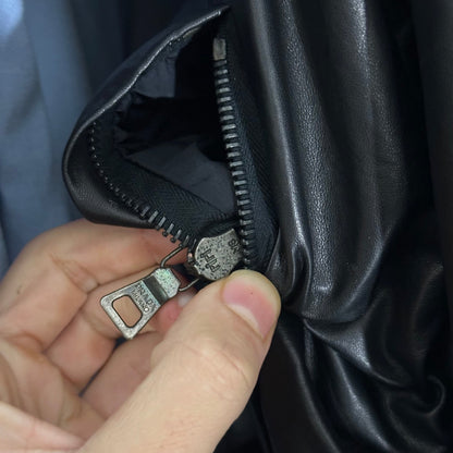 Prada Sport 2007 Glove Leather + Nylon Reversible Work Jacket - IT54 (L) | Black