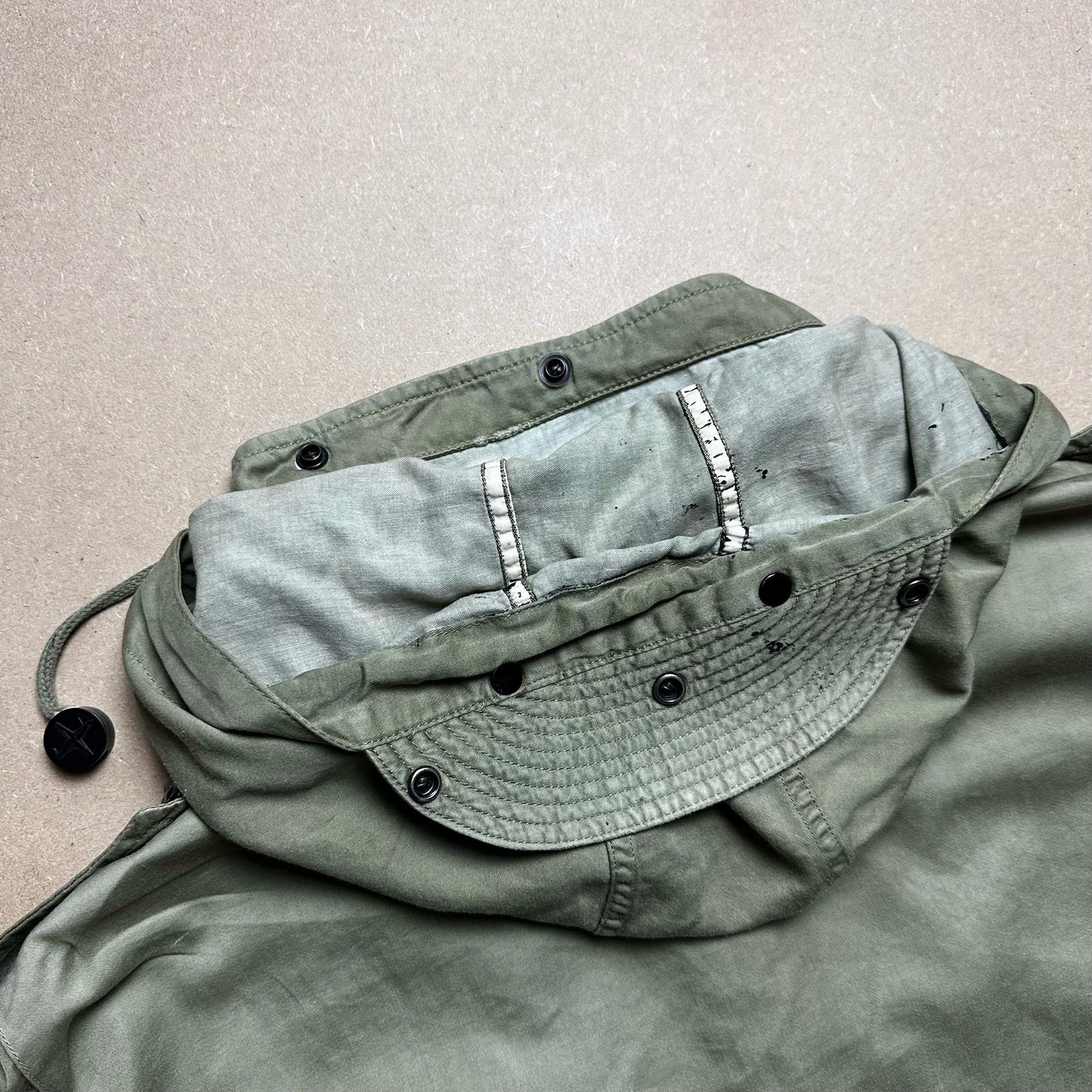 S/S 1988 Sage Green Raso Gommato Vulcanised Rubber Flight Jacket