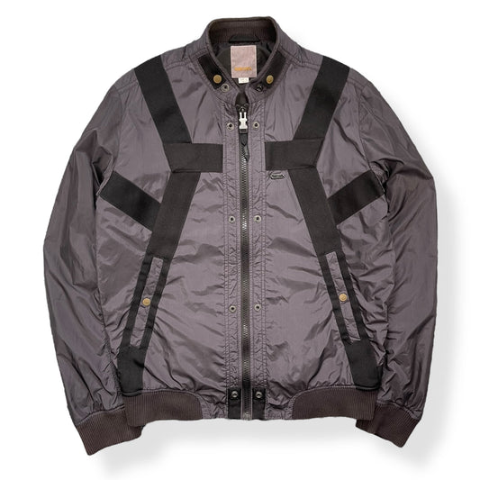 2000's Diesel Nylon Bondage Bomber Jacket (L) | Default Title, Black