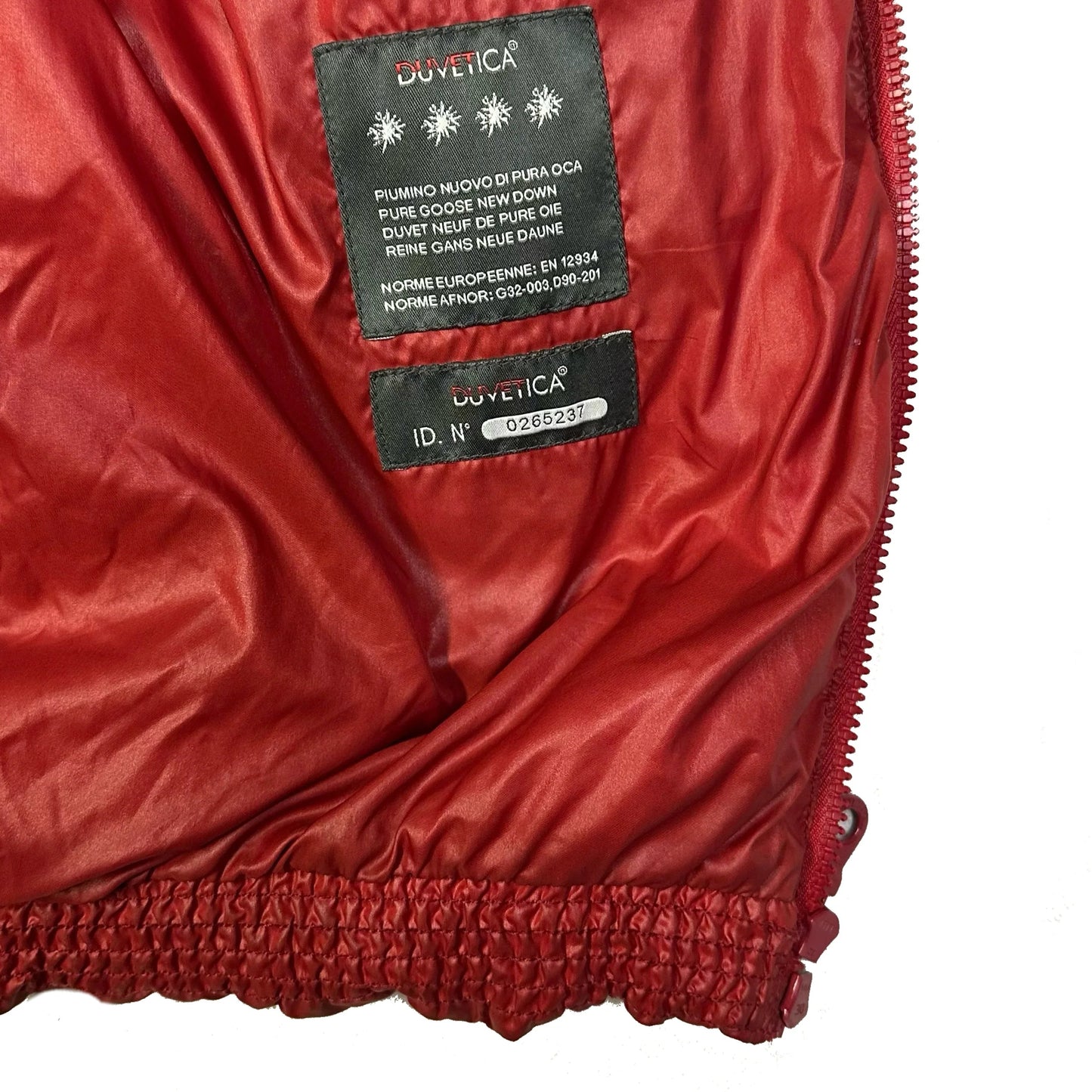 Duvetica Fur Hood Puffer Jacket In Red ( M )