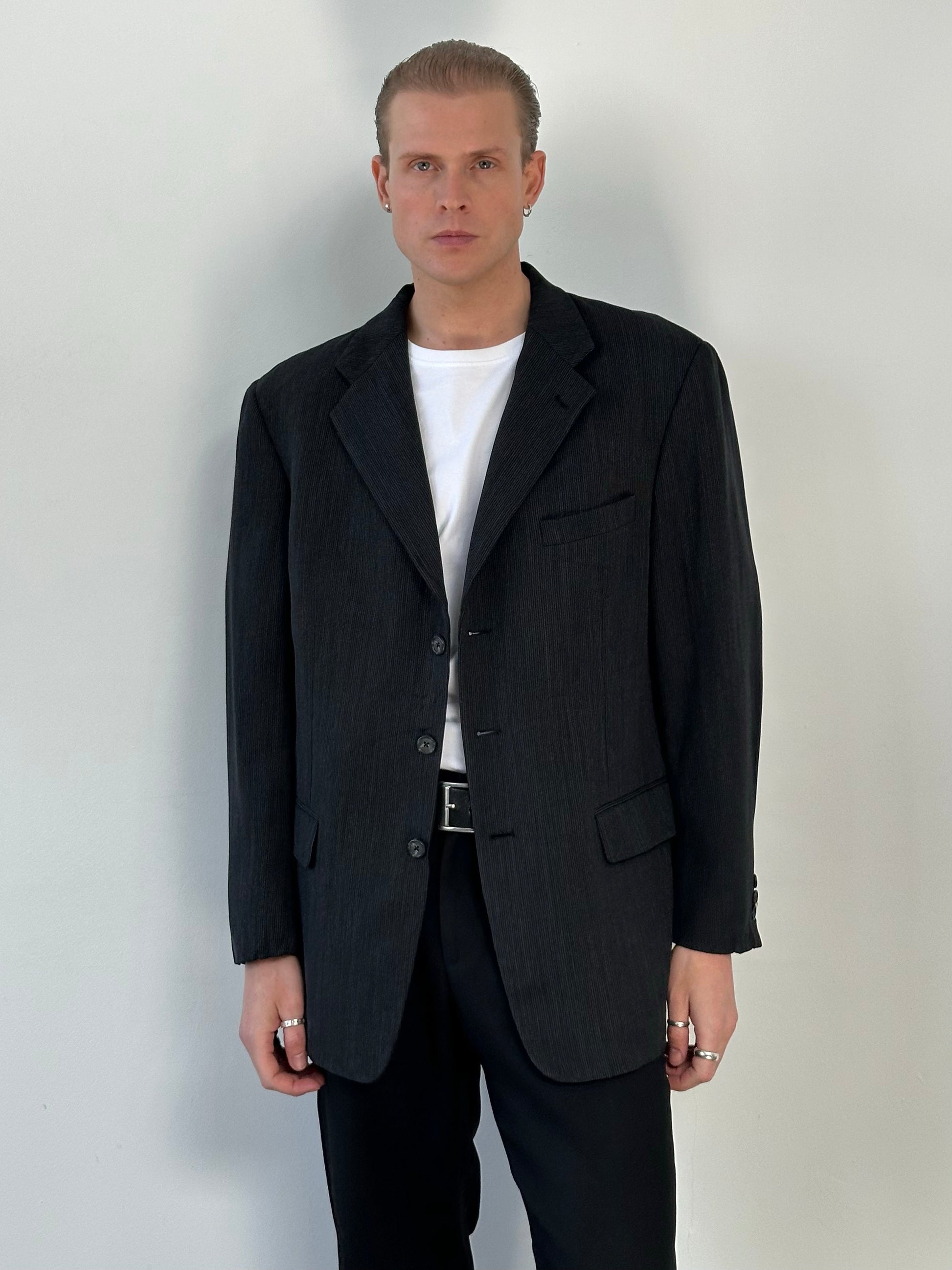 Givenchy Monsieur 1990s Wool Single Breasted Blazer - 44R