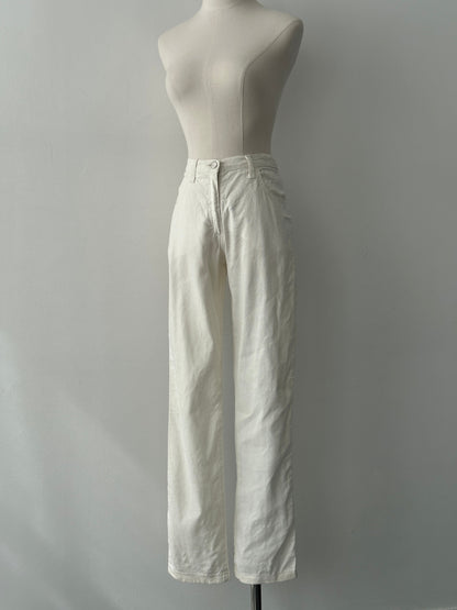 Armani Jeans 1990s Linen Slim Straight Leg Trousers - W26