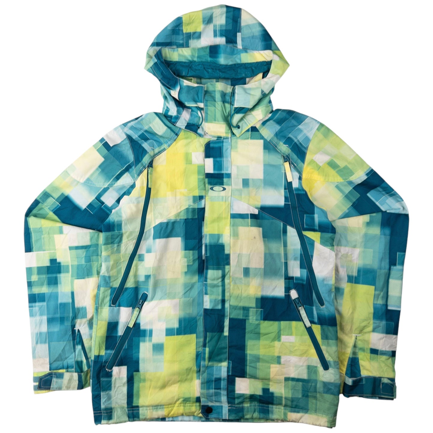 Vintage Oakley Geometric Zip Up Snowboarding Jacket Size S