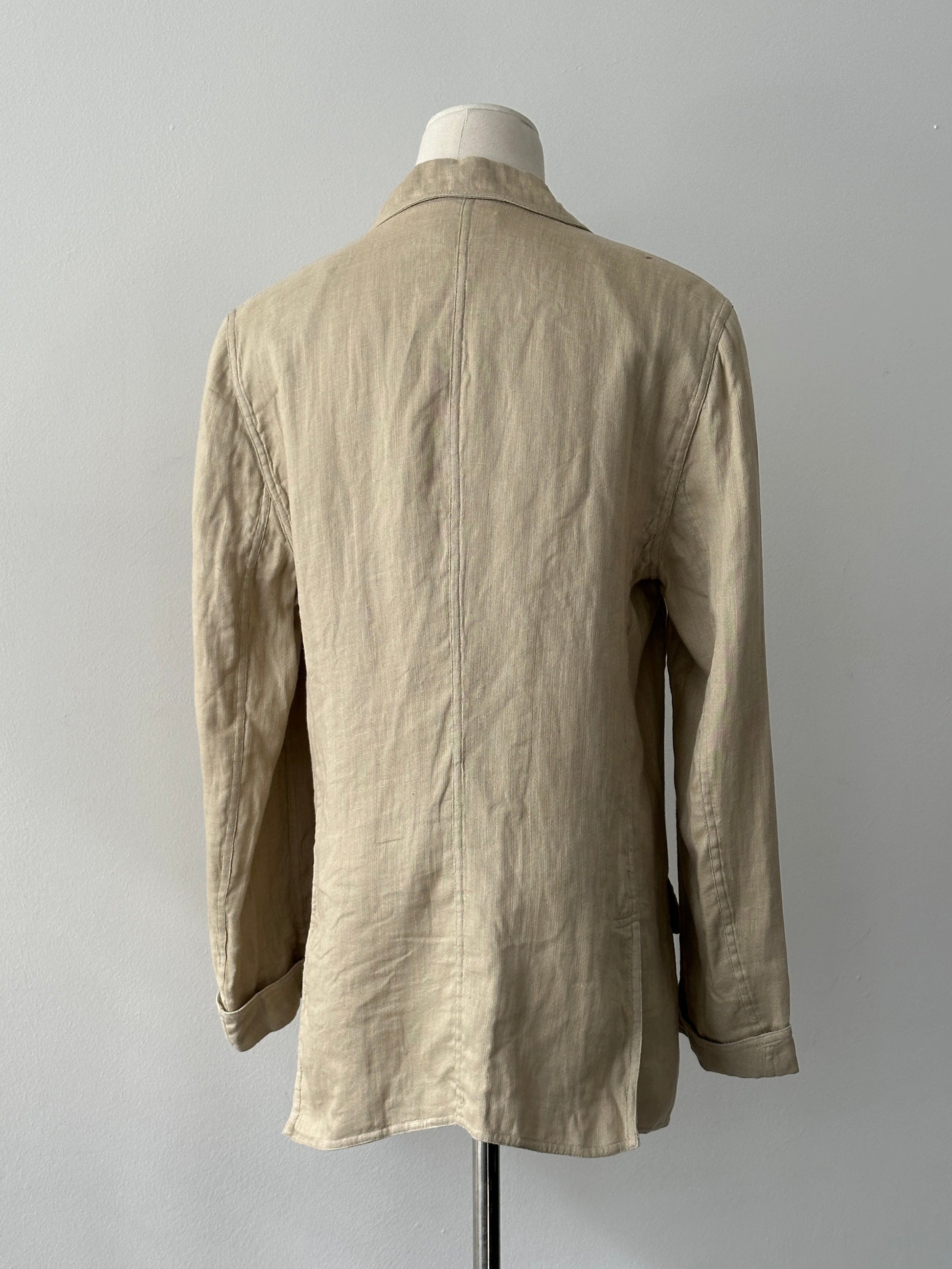 Giorgio Armani 1990s Linen Double Breasted Jacket - M