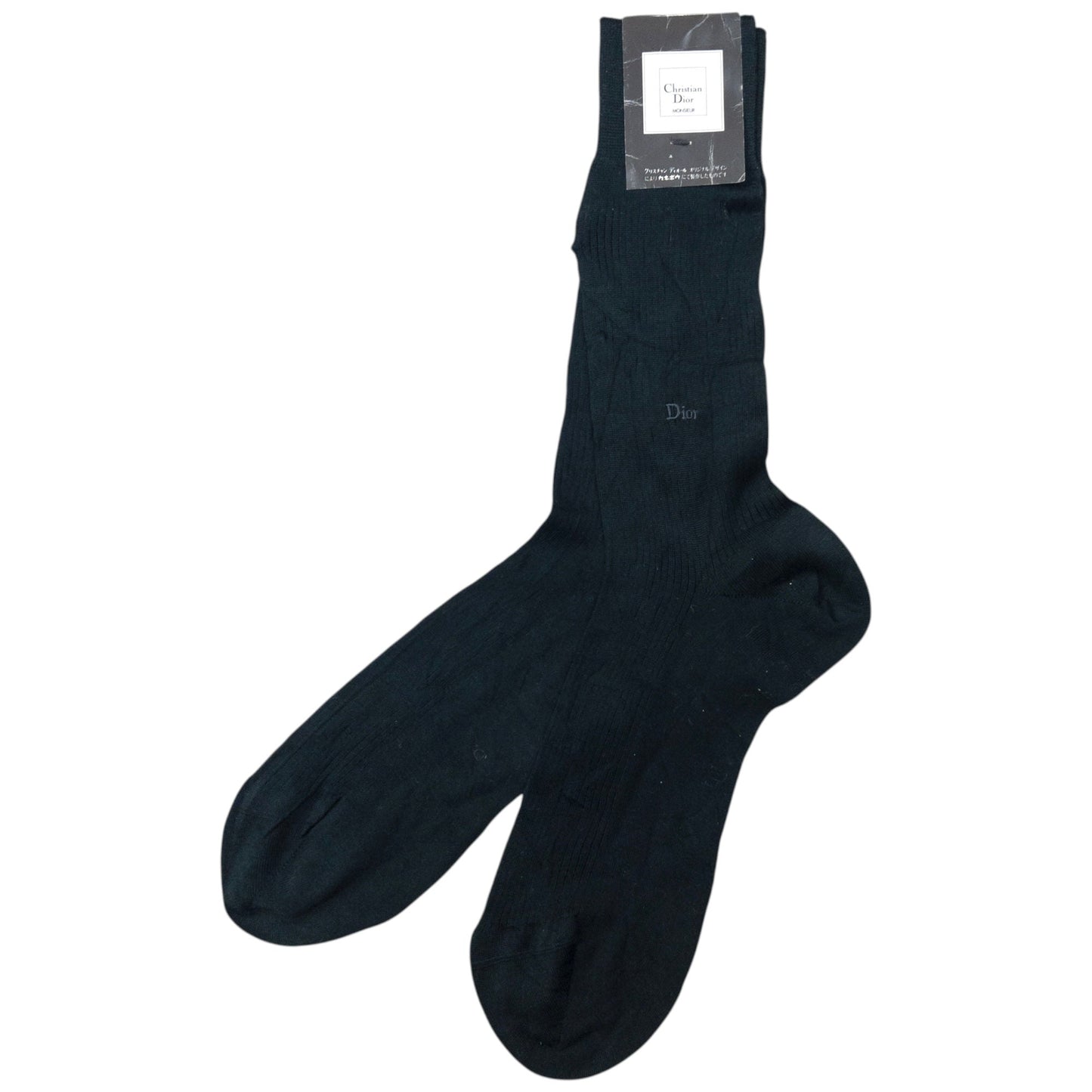 Vintage 2000s Dior Monsieur Embroidered Socks