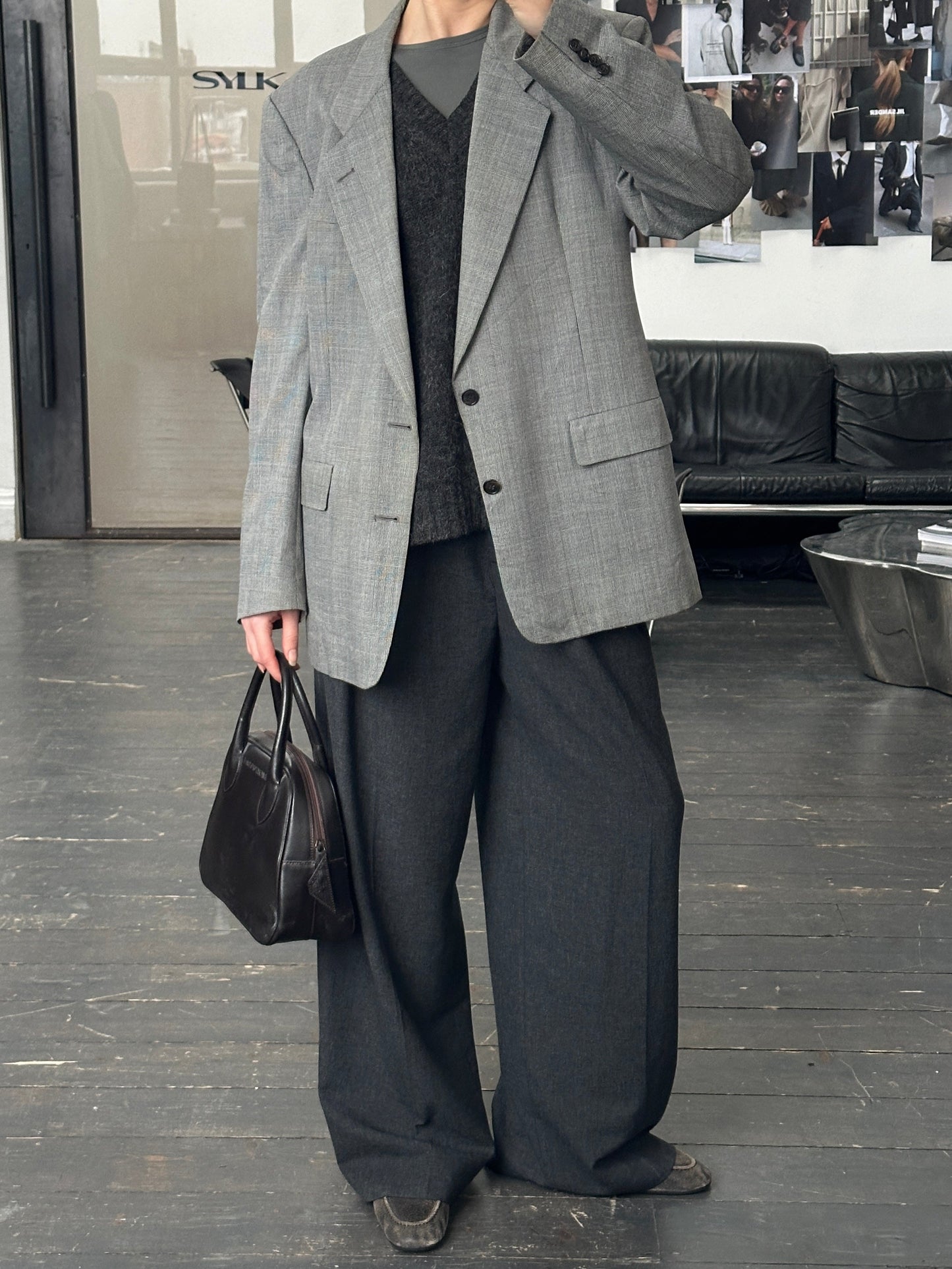 Christian Dior Monsieur 1990s Wool Check Single Breasted Blazer - 42R/XL