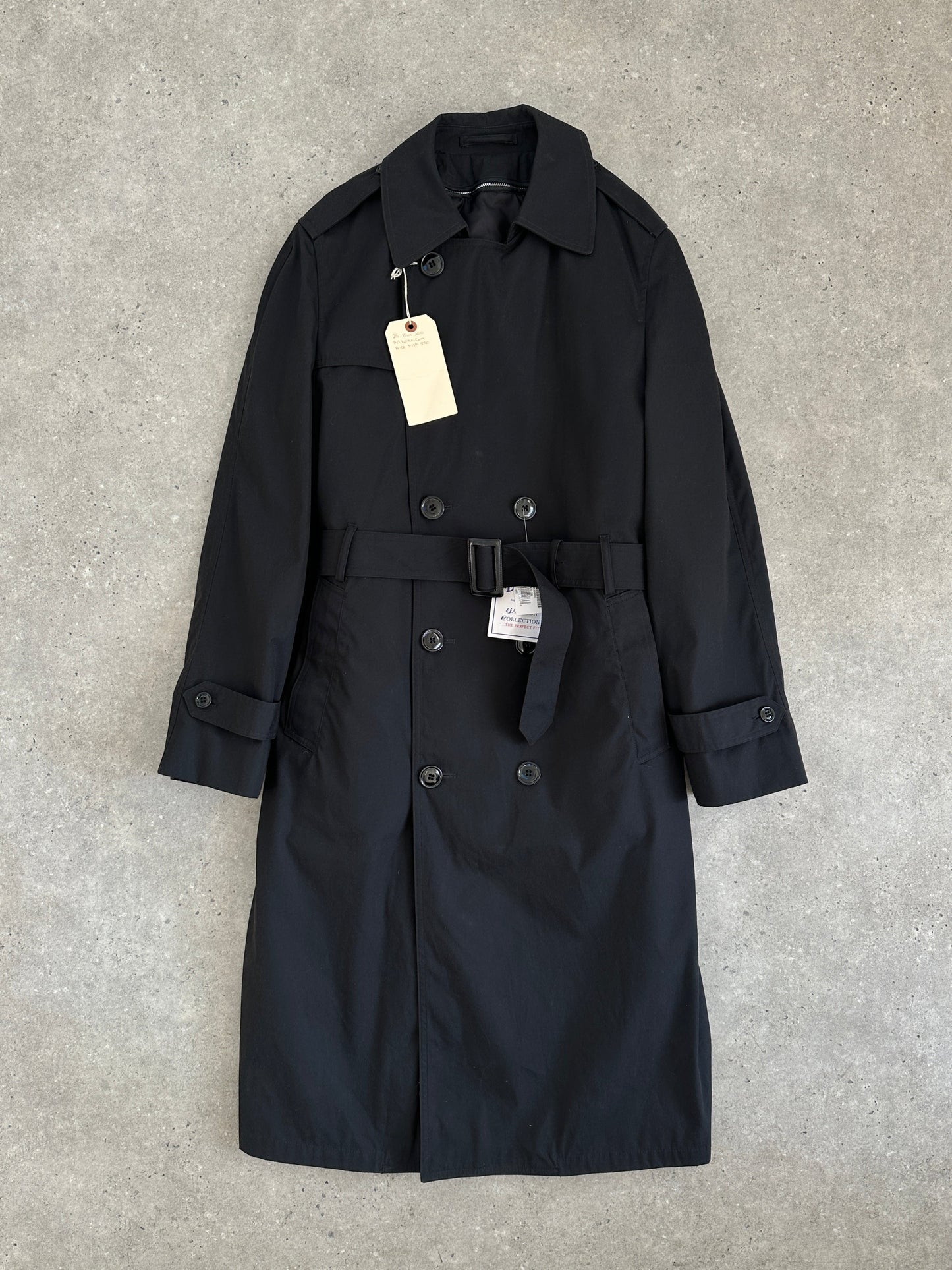 American Vintage Cotton Double Breasted Belted Trench Coat - XL
