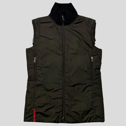 Prada Sport AW00 7 in 1 Nylon Padded Goat Fur Modular Bag Jacket - IT42 (S) | Default Title, Khaki