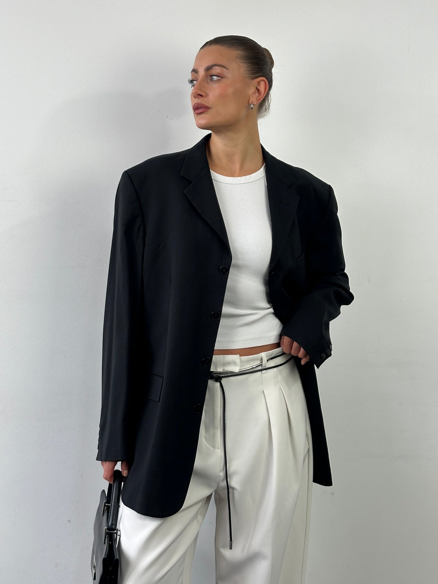 Yves Saint Laurent Pour Homme 1990s Pure Wool Single Breasted Blazer - 42R/XL