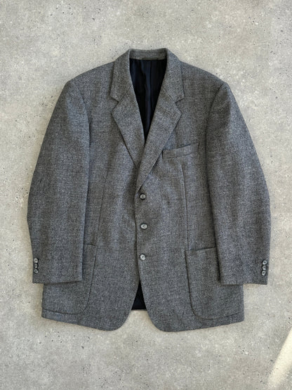 Burberry 1980s Pure Brushed Wool Single Breasted Blazer - 44R/XL