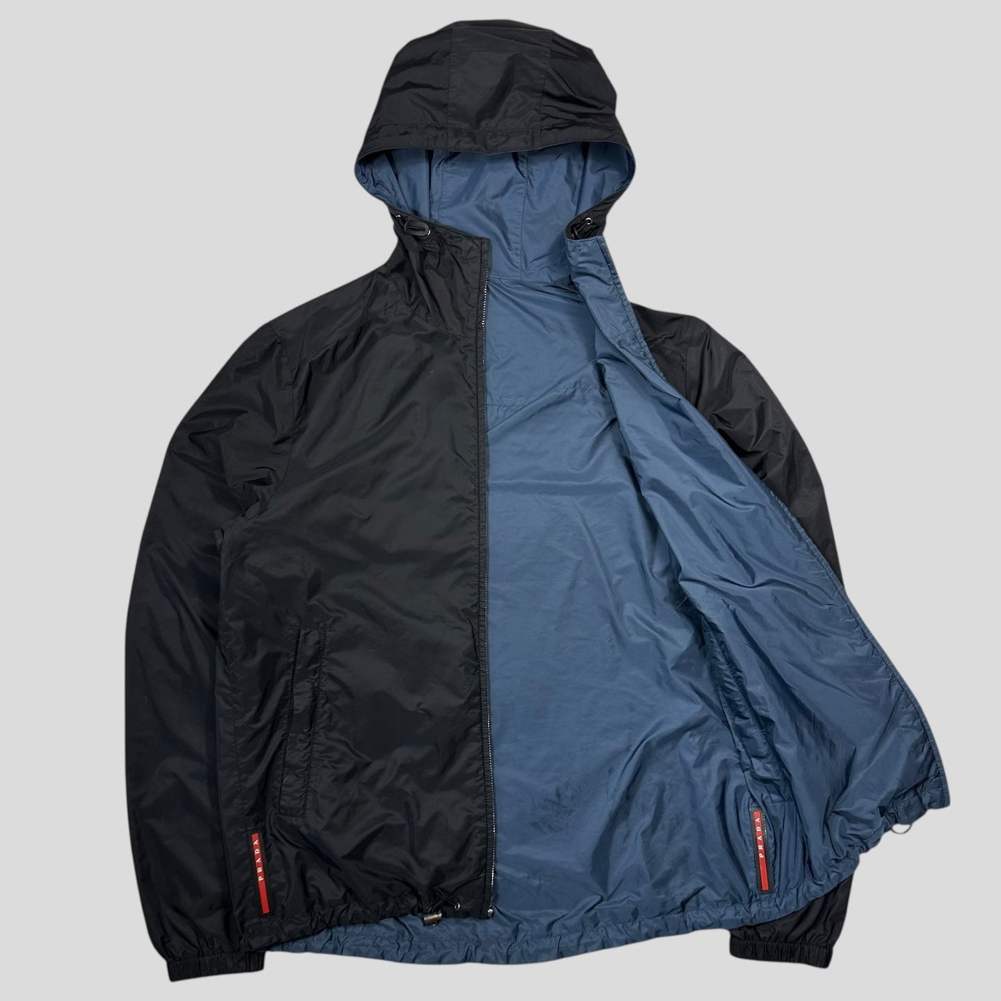 Prada 2016 Reversible Nylon Shimmer Red Tab Jacket - IT50 (M)