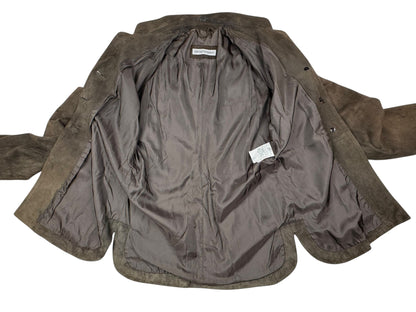 Emporio Armani suede jacket | Brown, Brown