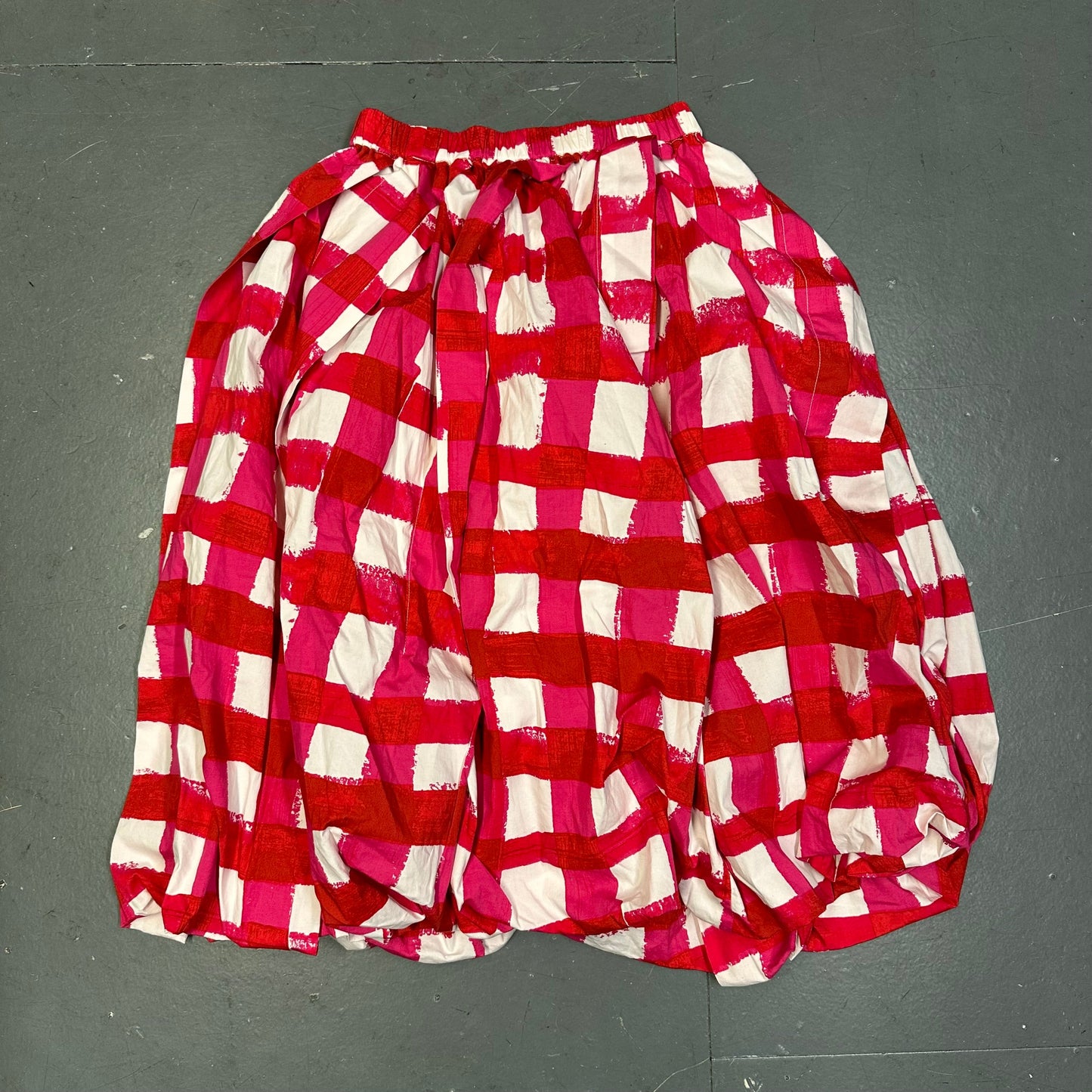 Uniqlo X Marni Checkered Skirt In Red ( S )