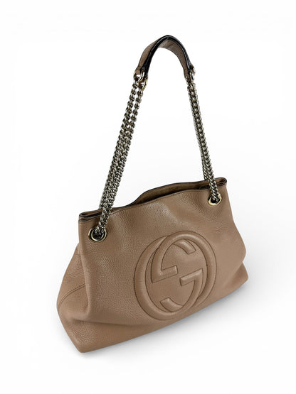 Gucci GG Pebbled Calfskin Soho Chain Handbag | O/S, Multicoloured