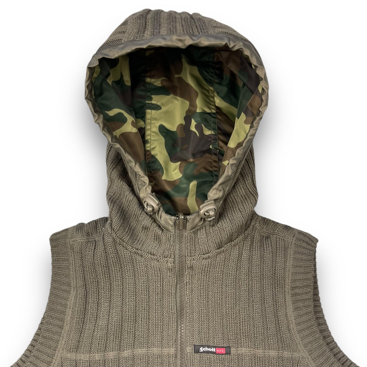 Schott NYC Reversible Hooded Gilet (S) | Default Title, Multicoloured